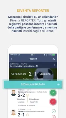 Calcio Dilettanti android App screenshot 1